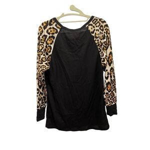 Leopard print longsleeve tee, women’s size S